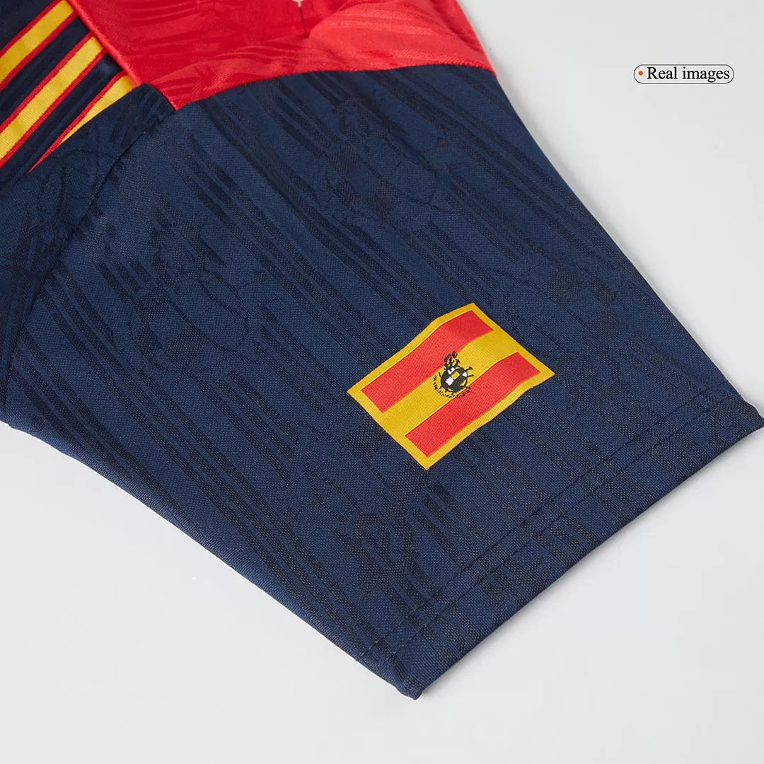 Spain Retro Jersey Home Soccer Shirt 1996