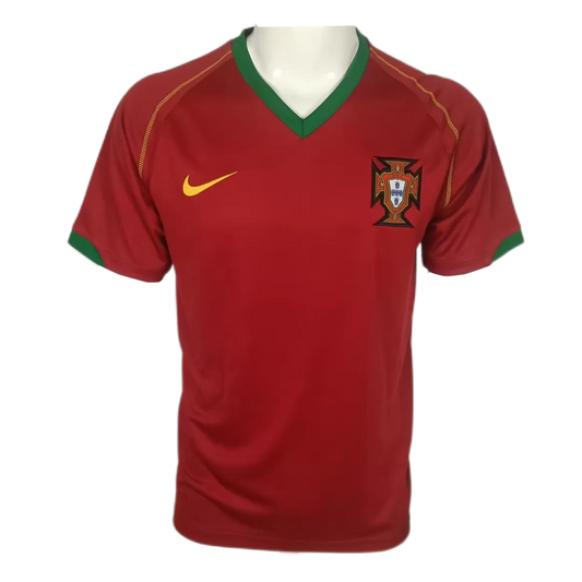 Portugal Retro Jersey Home Soccer Shirt 2006