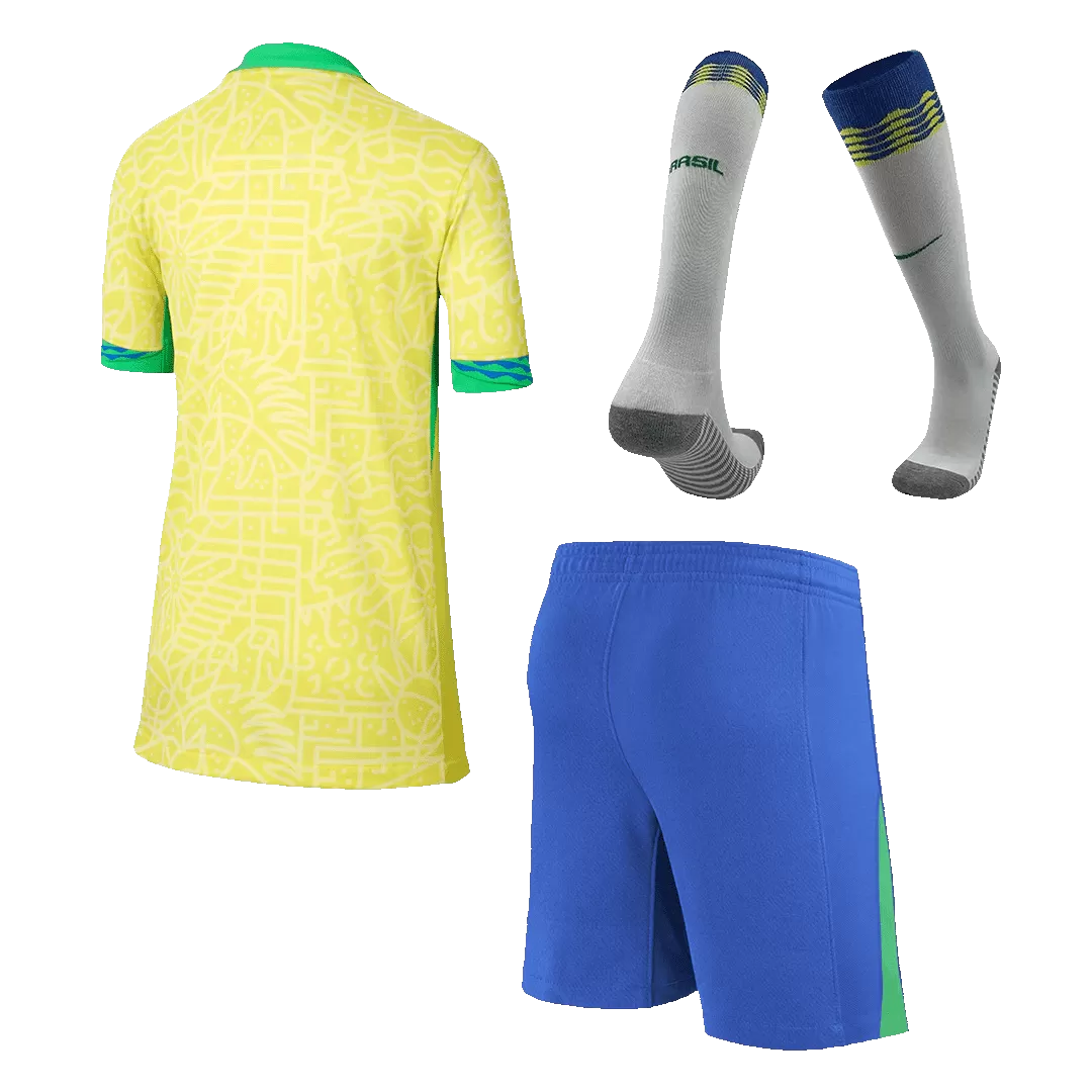 Kids Brazil Custom Home Full Soccer Kits
2024