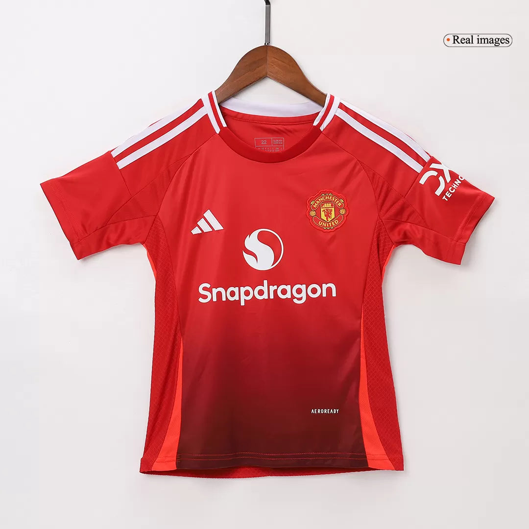 Kids Manchester United Custom Home Soccer Kits 2024/25