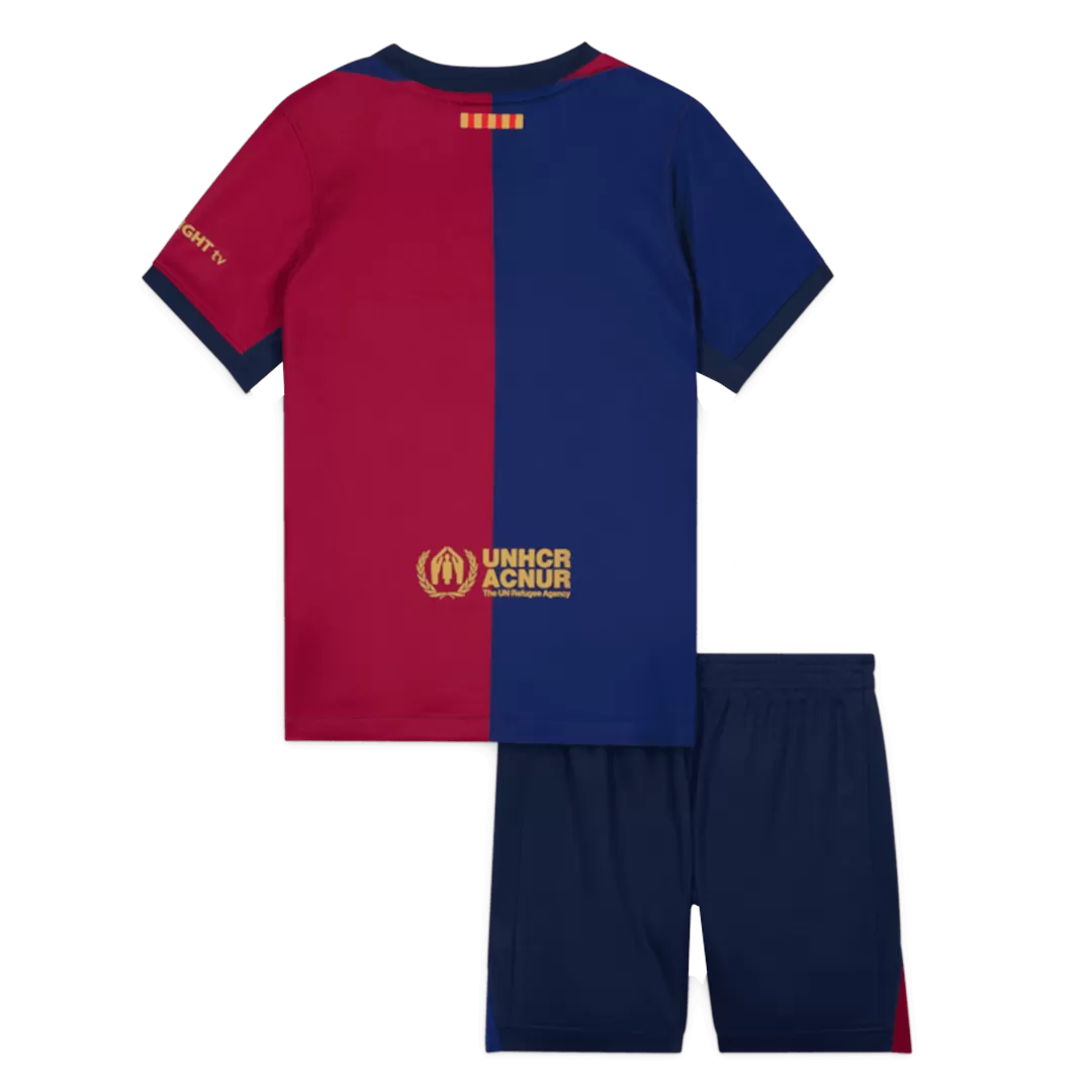 Kids Barcelona X Travis Scott Custom Home Soccer Kits 2024/25