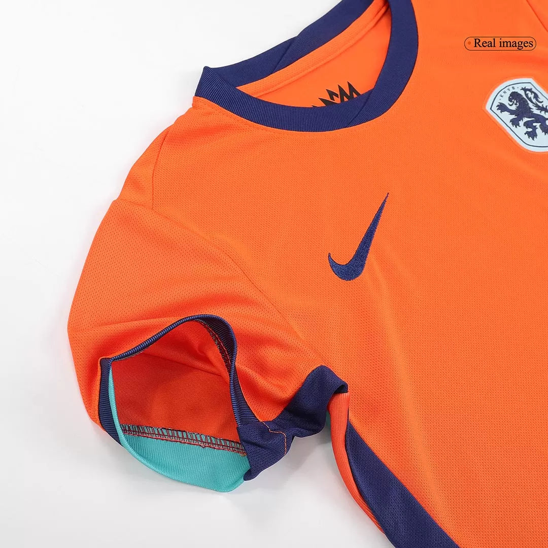 Kids Netherlands Custom Home Soccer Kits 2024