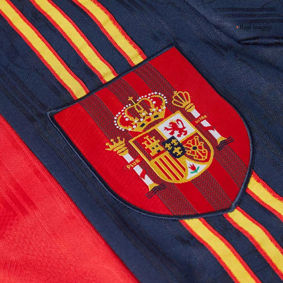 Spain Retro Jersey Home Soccer Shirt 1996